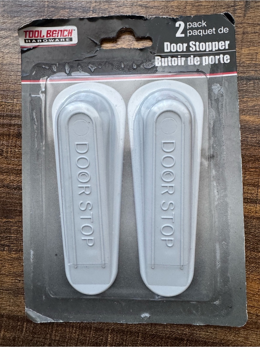 Tool Bench Hardware Rubber Door Stopper Wedge 2 Pack white New